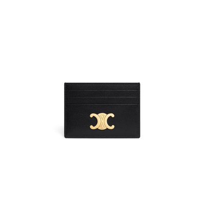 CELINE CARD HOLDER TRIOMPHE IN SHINY CALFSKIN 10L833DPV.38NO (11*8*0.3cm)
